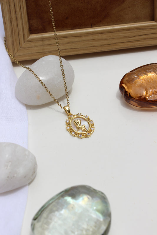 Rose of Tide Pendant Necklace
