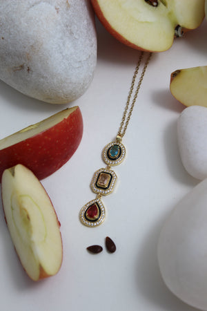 Noir Royale Necklace on a white surface