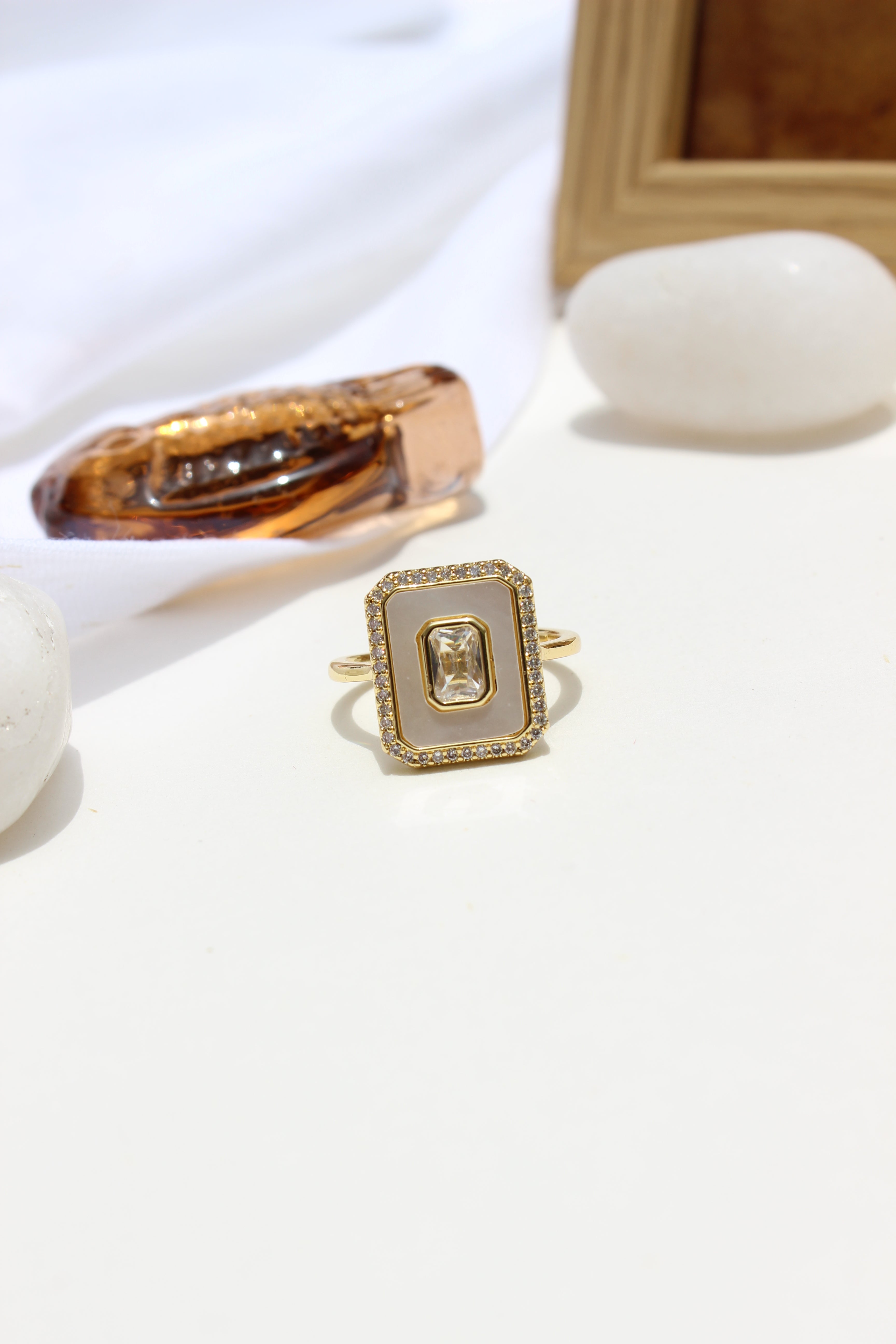 Moonborn Ring on a white surface