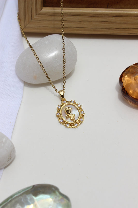 Rose of Tide Pendant Necklace