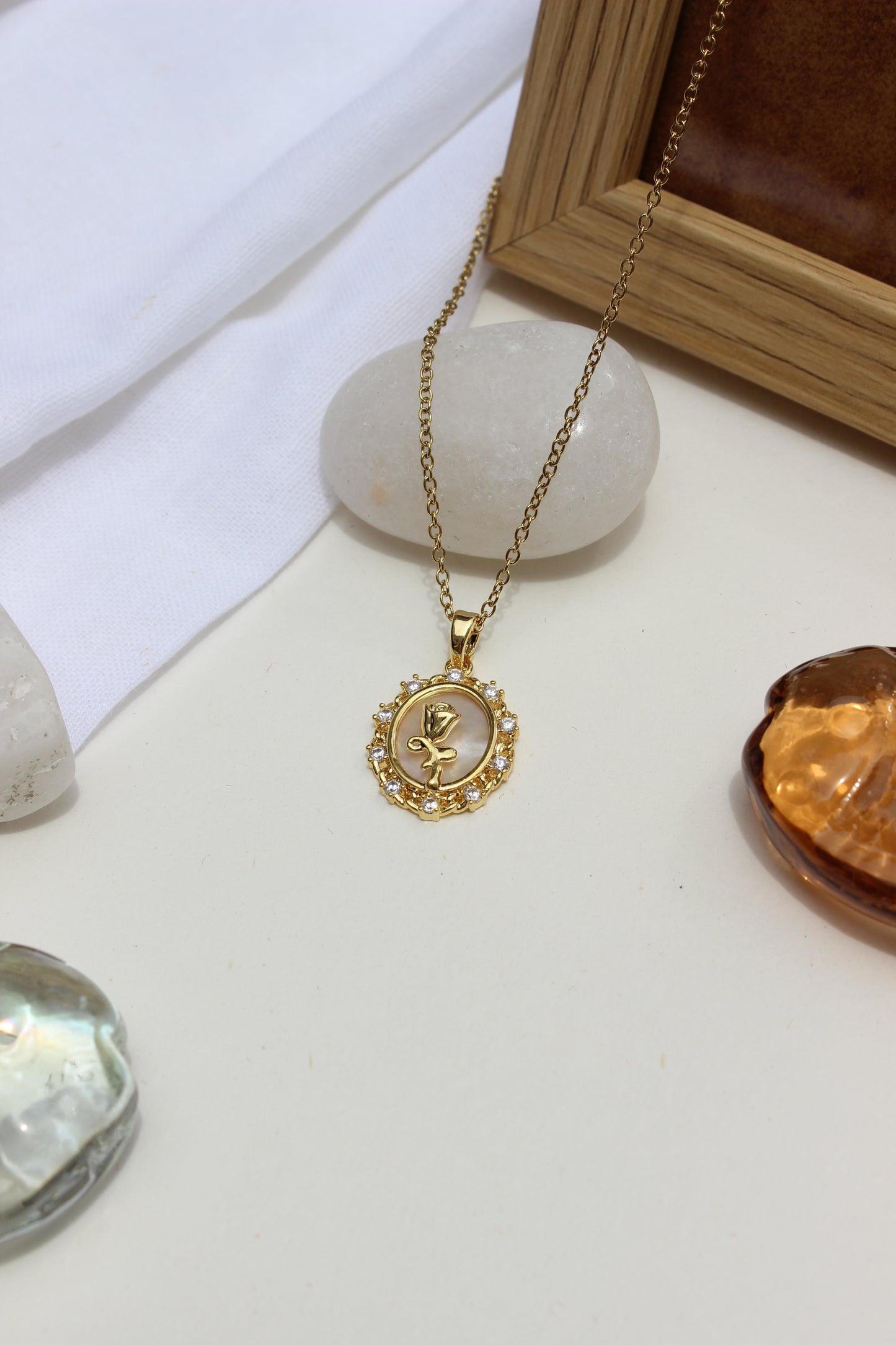Rose of Tide Pendant Necklace