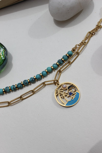 Ocelette Layered Bracelet on a light background