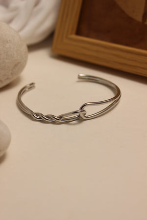 Sterling Dualis Cuff Bracelet on a neutral background