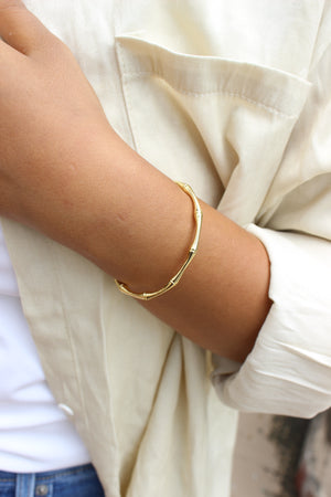 Golden Reed Cuff Bracelet