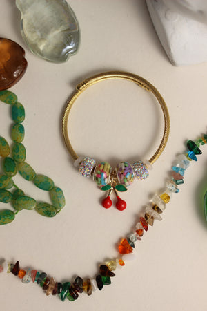 Cherry Fizz Bracelet on a light surface