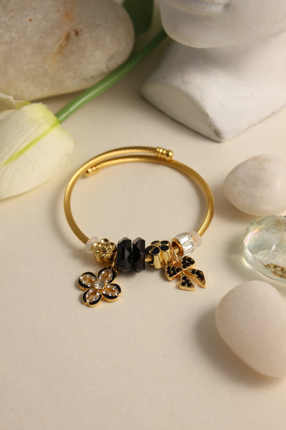 Noir Bloom Bracelet on a white background