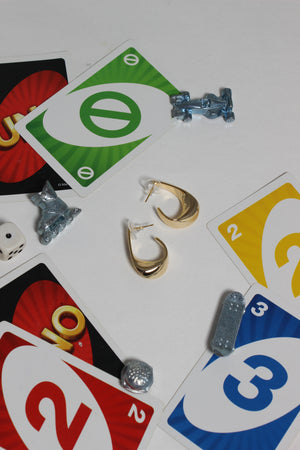 Lunelle Half Hoop Earrings earrings on a white background