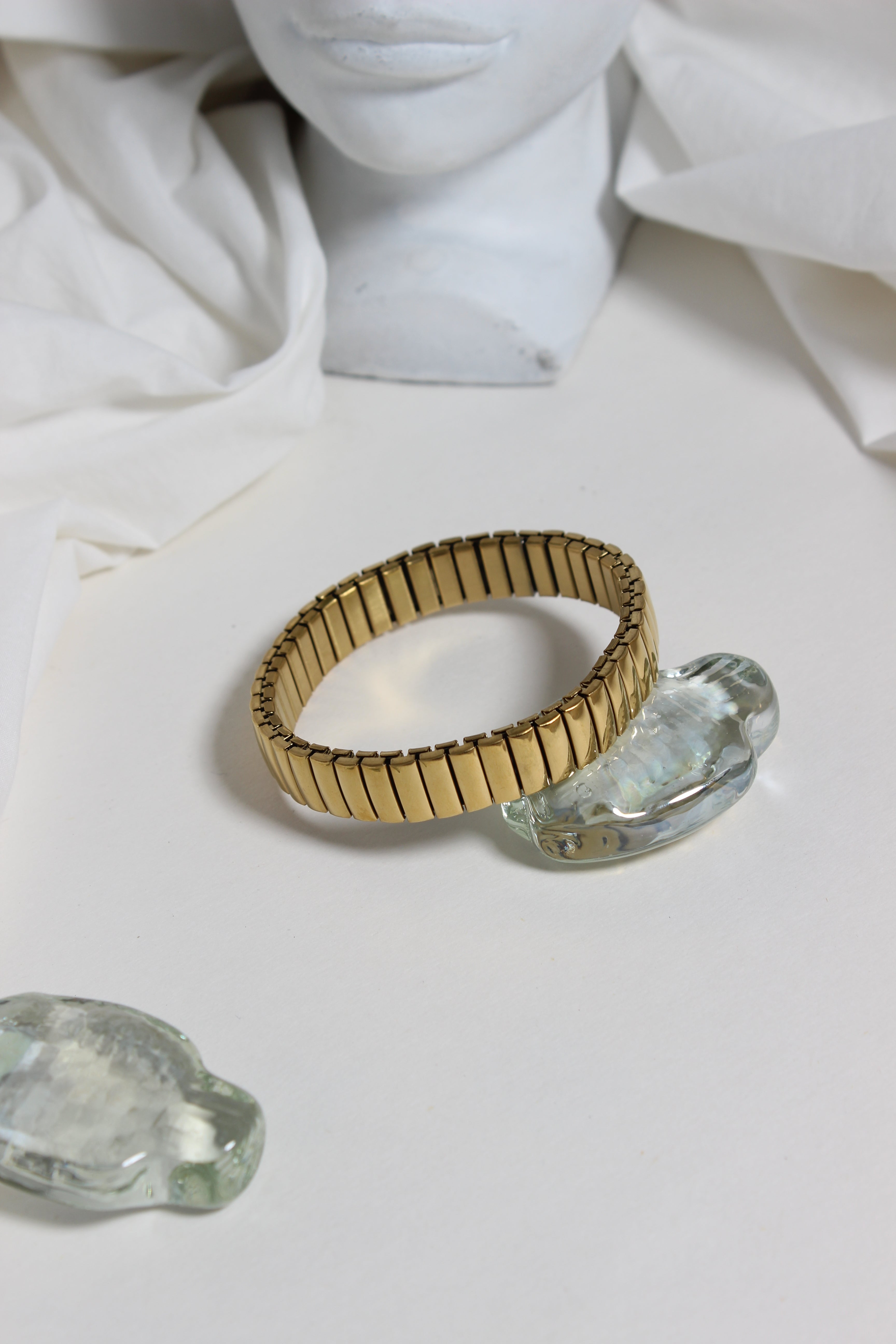 Timeless Gleam Bracelet on a white fabric background