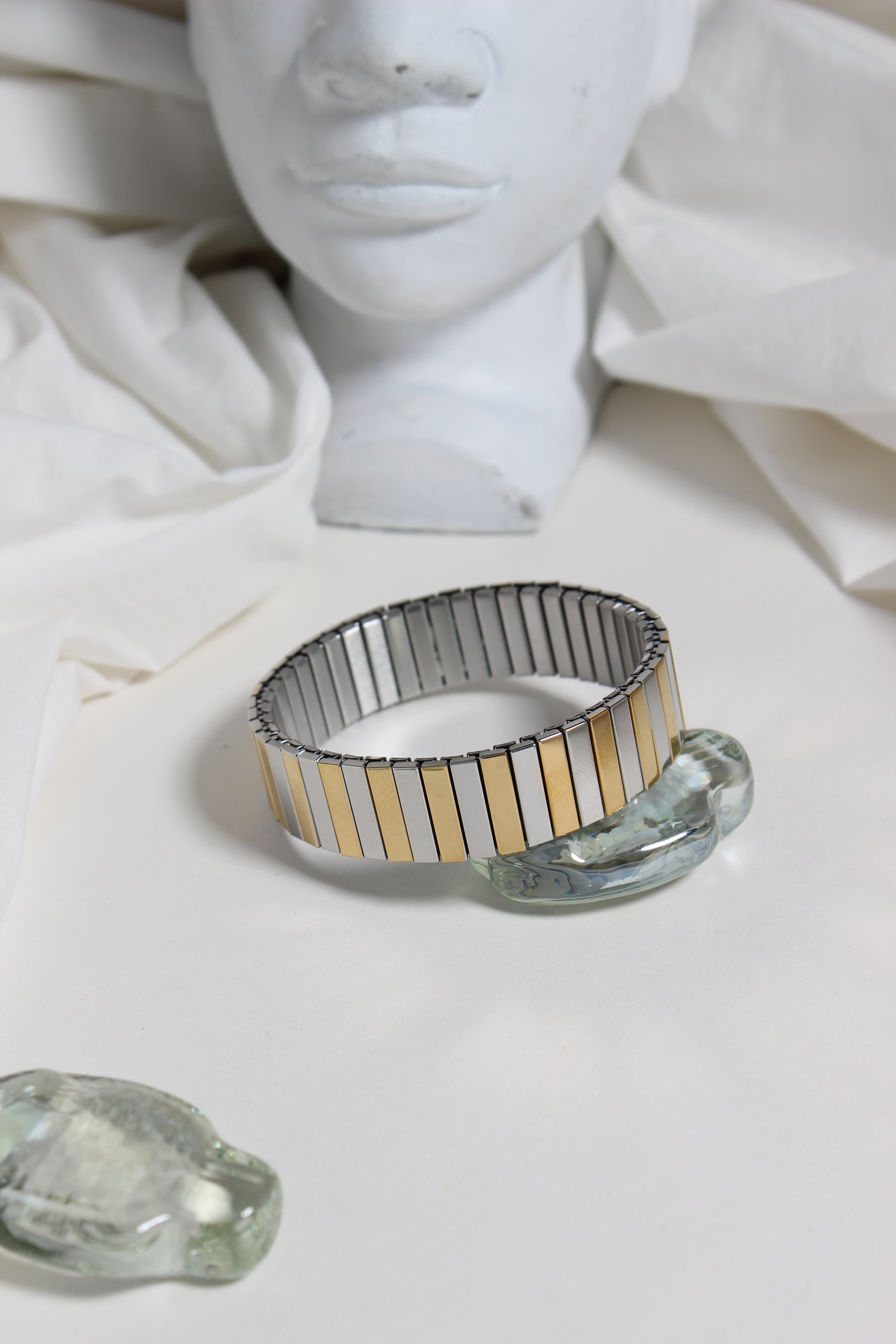 Luna Sol Bracelet on a white fabric background