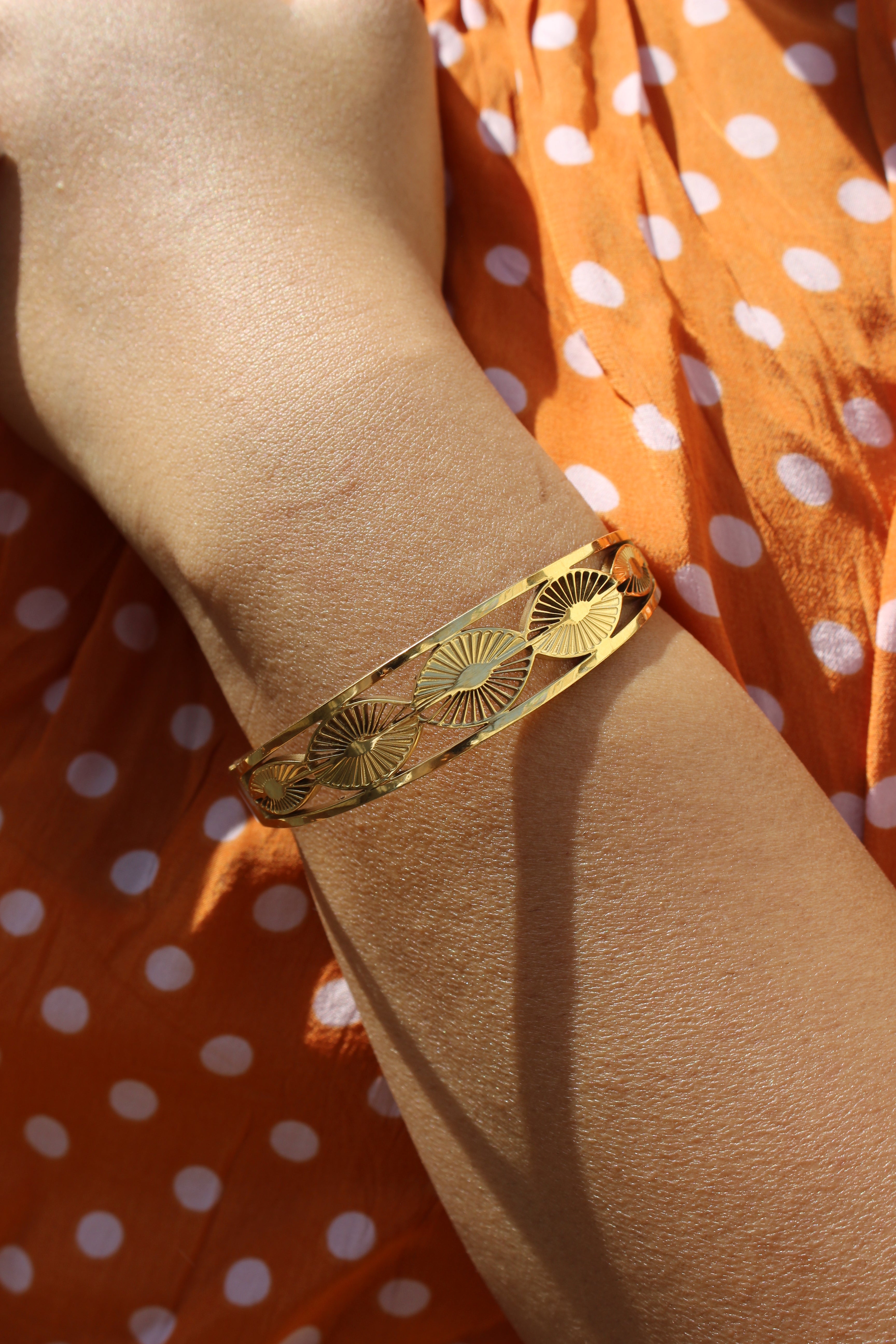Sunburst Bangle Bracelet
