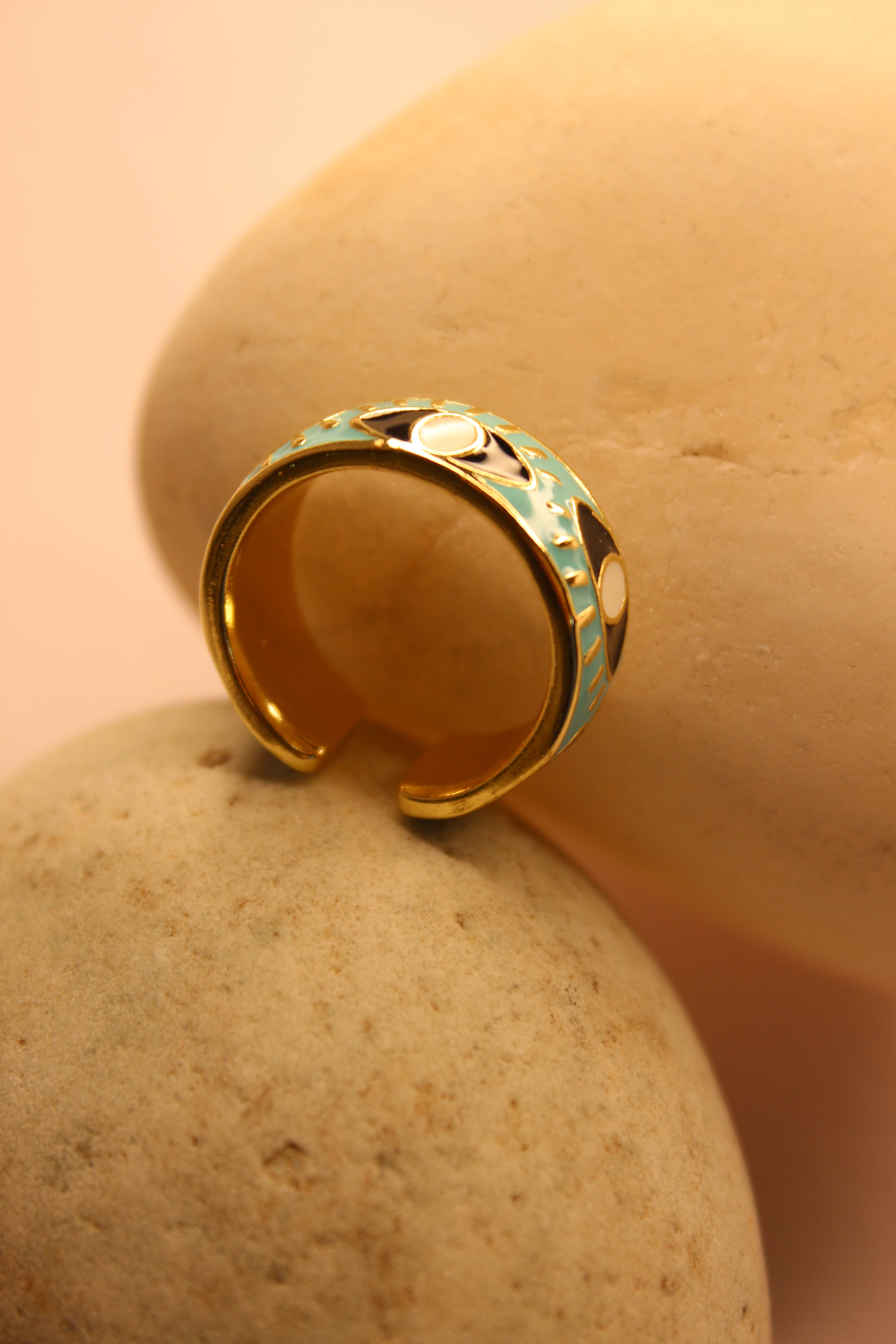 Nazare Ring on a beige stone surface