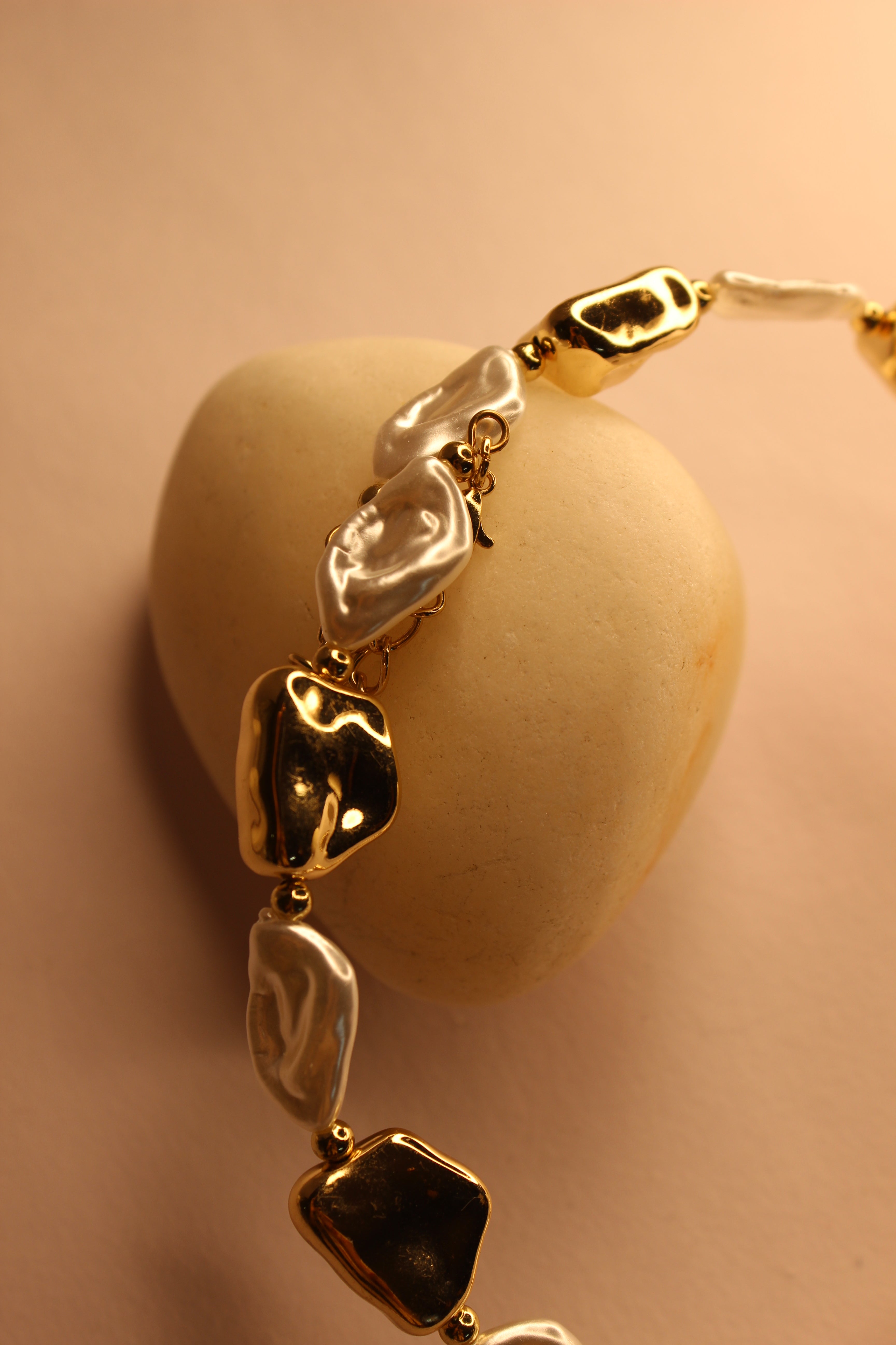 Baroqa Necklace on a yellow background