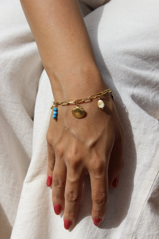 Drifted Charms Bracelet on a white background