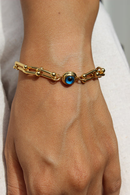 Pelora Bracelet on a wrist against a white background