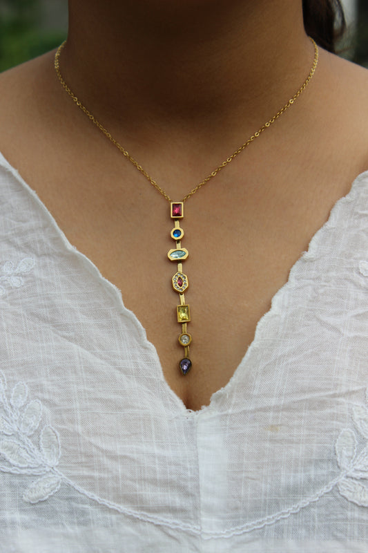 Gemline Necklace on model's neck