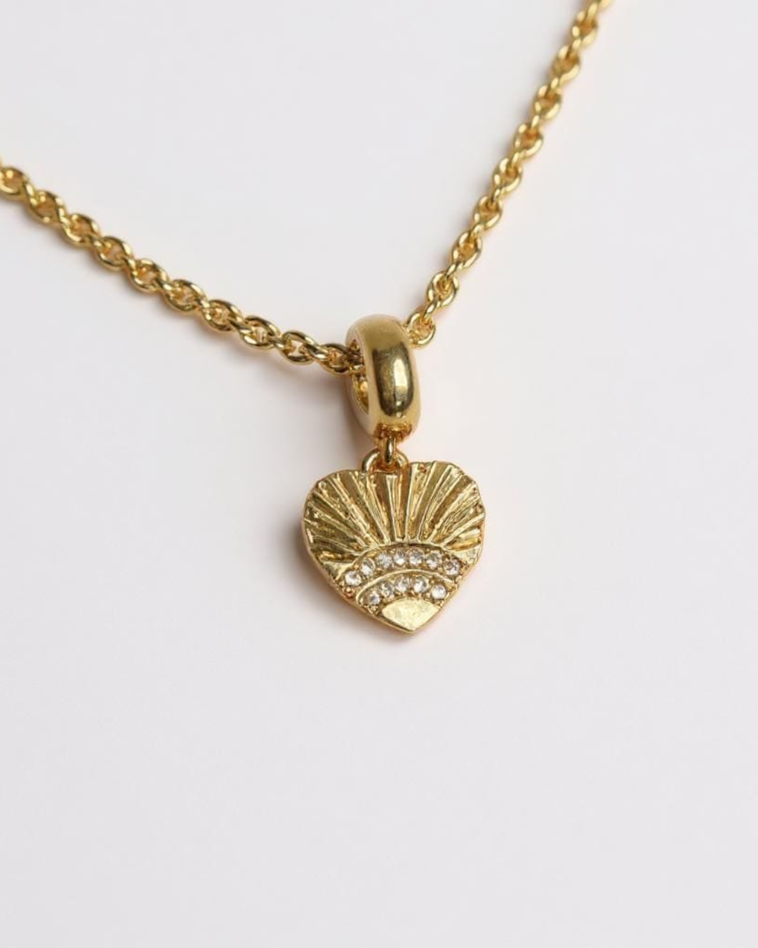 Heartline Pendant Necklace on a white background