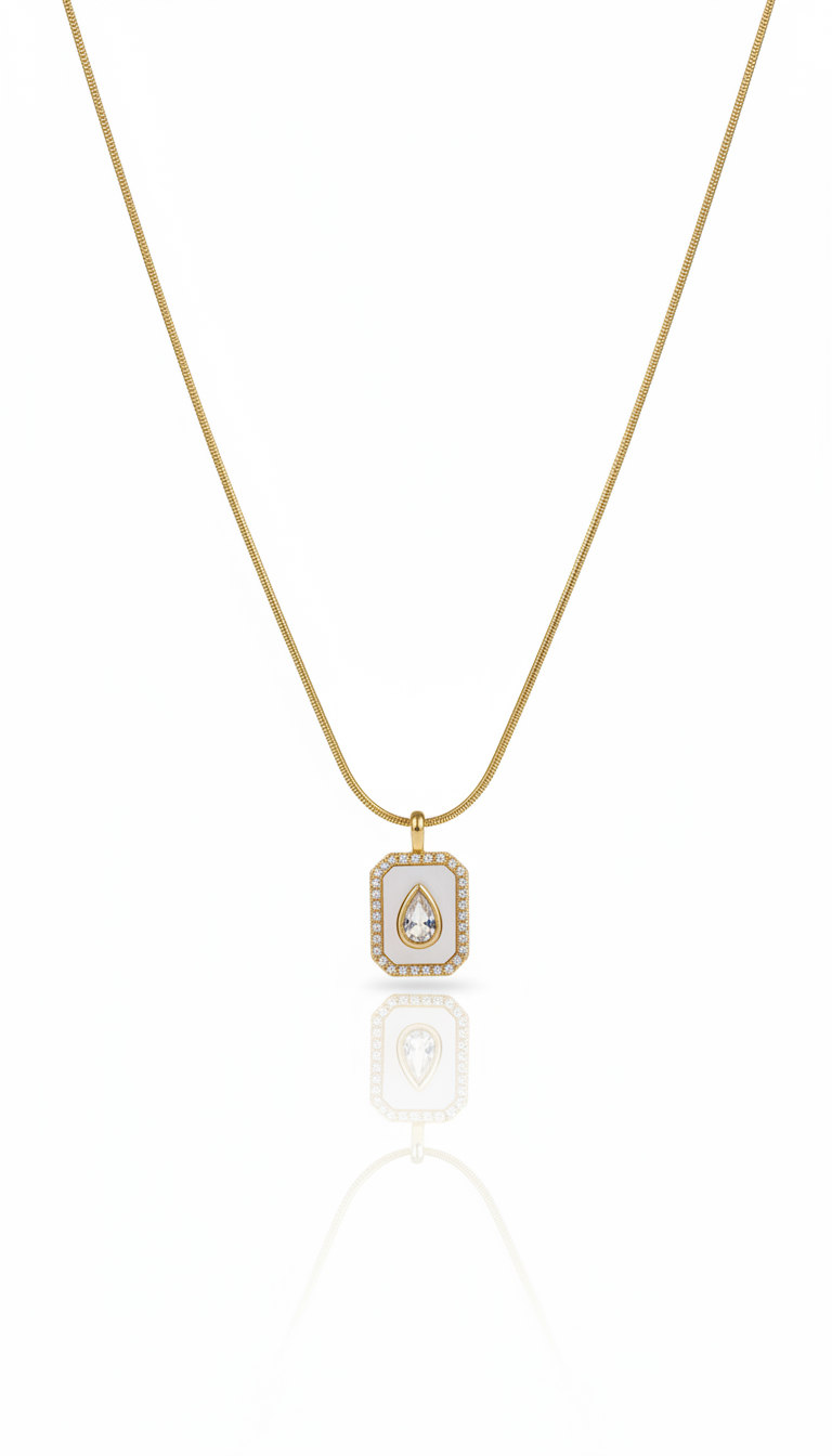 Oro Emeraude Glow Pendant Necklace
