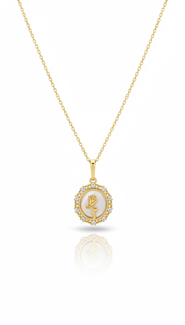 Rose of Tide Pendant Necklace
