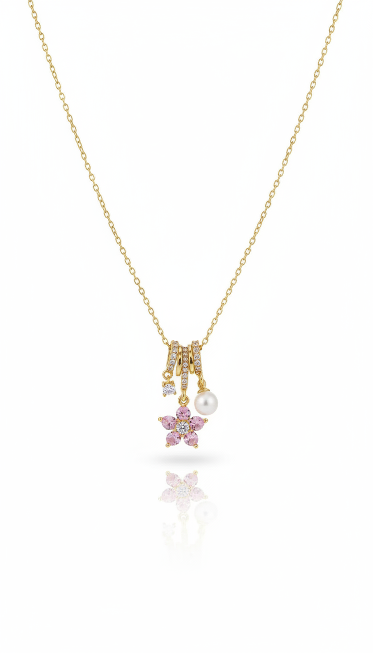 Twinkle Flora Charms Pendant Necklace
