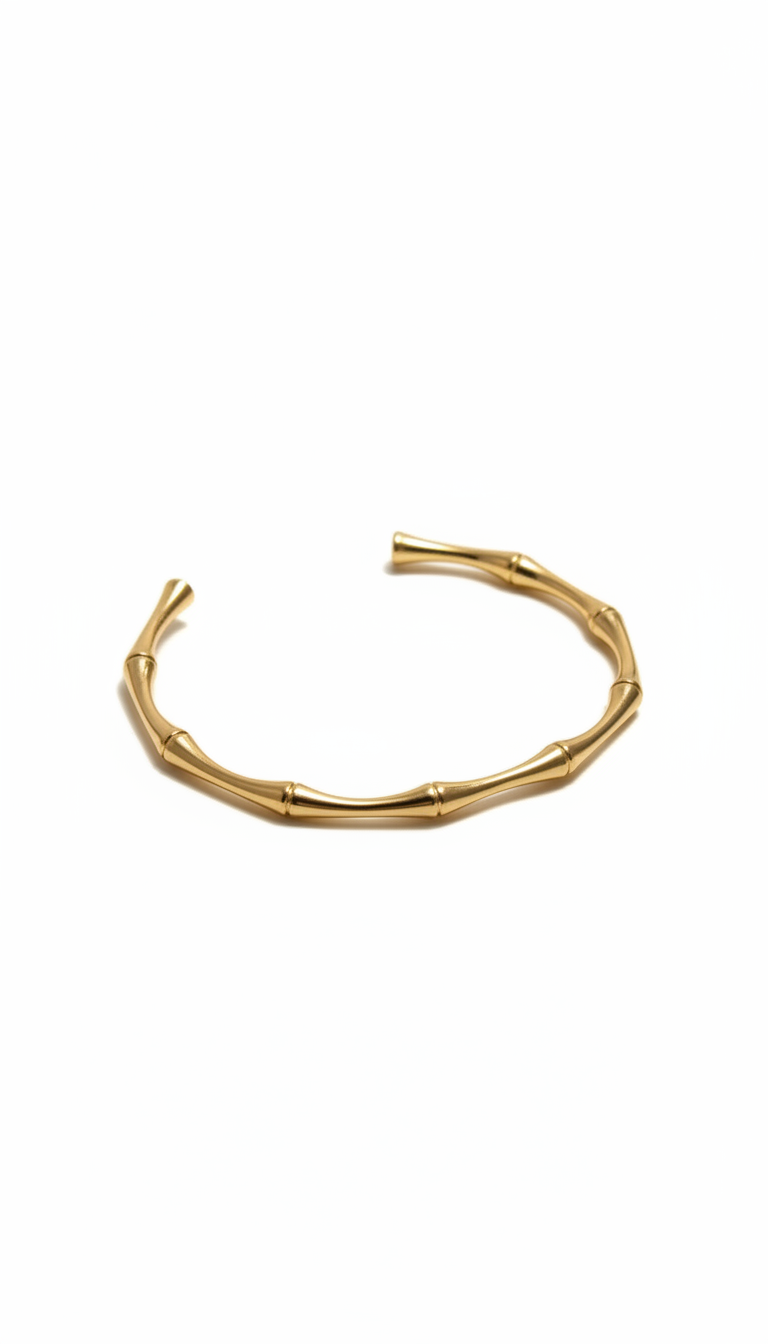 Golden Reed Cuff Bracelet