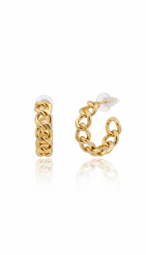 Tied in Gold Hoop Earrings