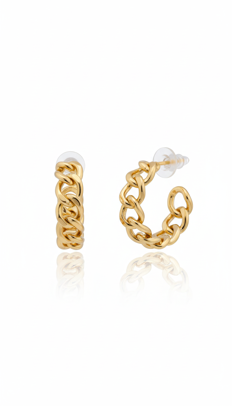 Tied in Gold Hoop Earrings