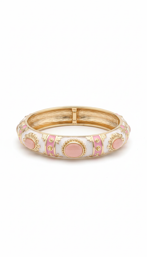Roselle Enamel Bangle Bracelet
