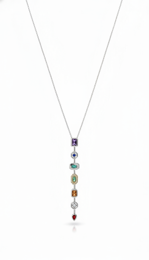 Argent Pastel Pour Necklace