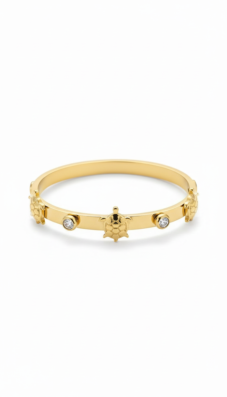 Aurelia Turtle Bangle Bracelet