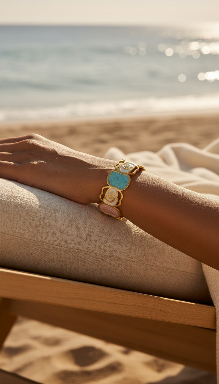 Pearled Blossom Cuff Bracelet