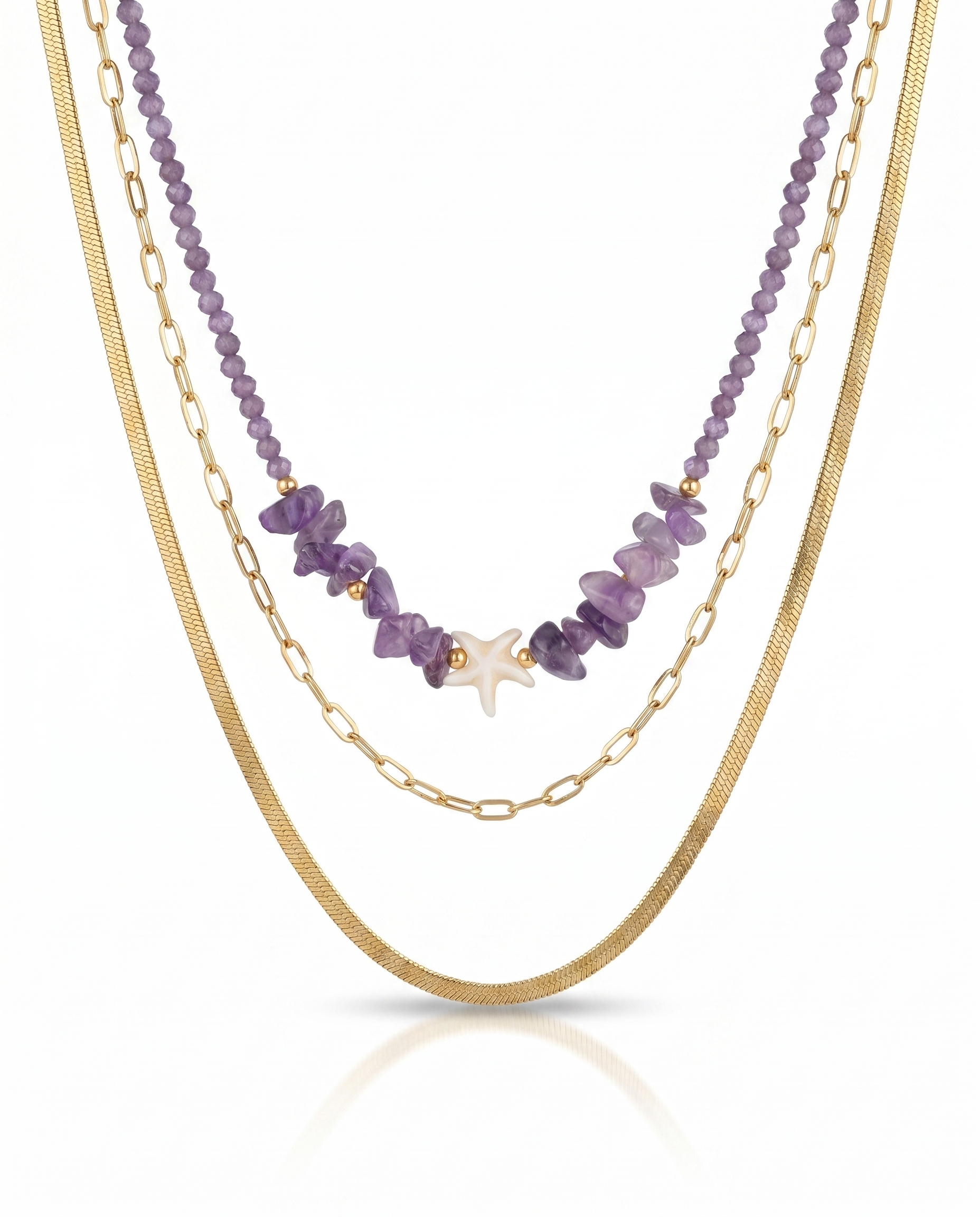 Vera Amethyst Layered Necklace