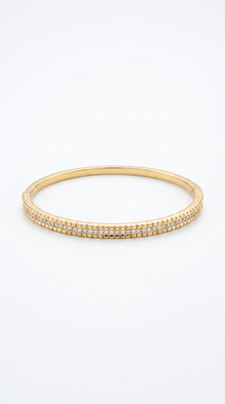 Pavé Row Bangle Bracelet
