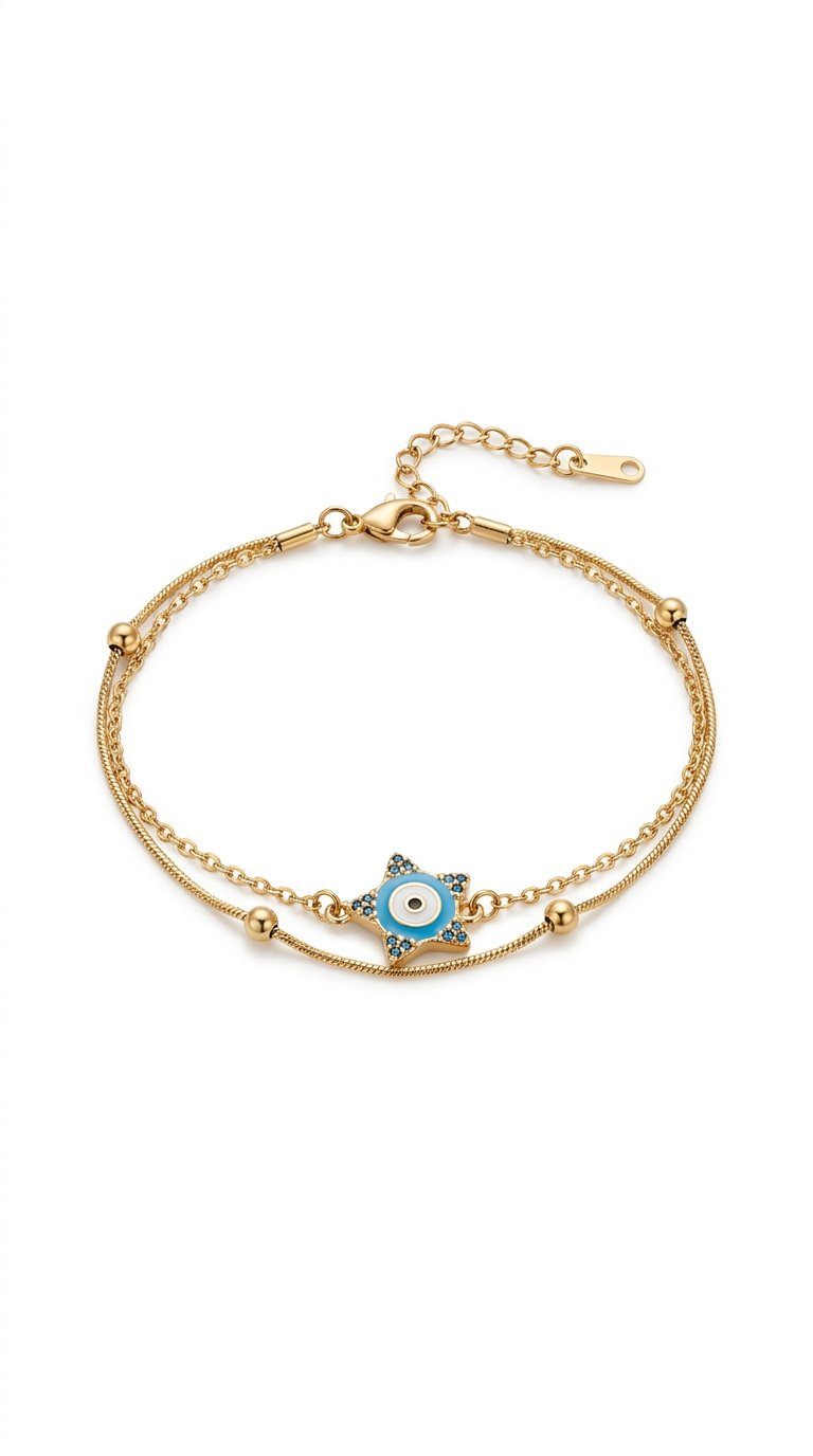 Star Eye Dual Chain Bracelet