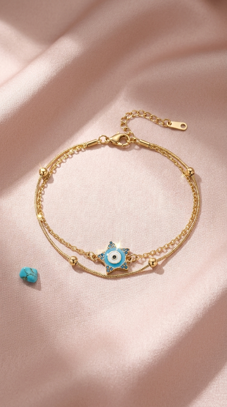 Star Eye Dual Chain Bracelet