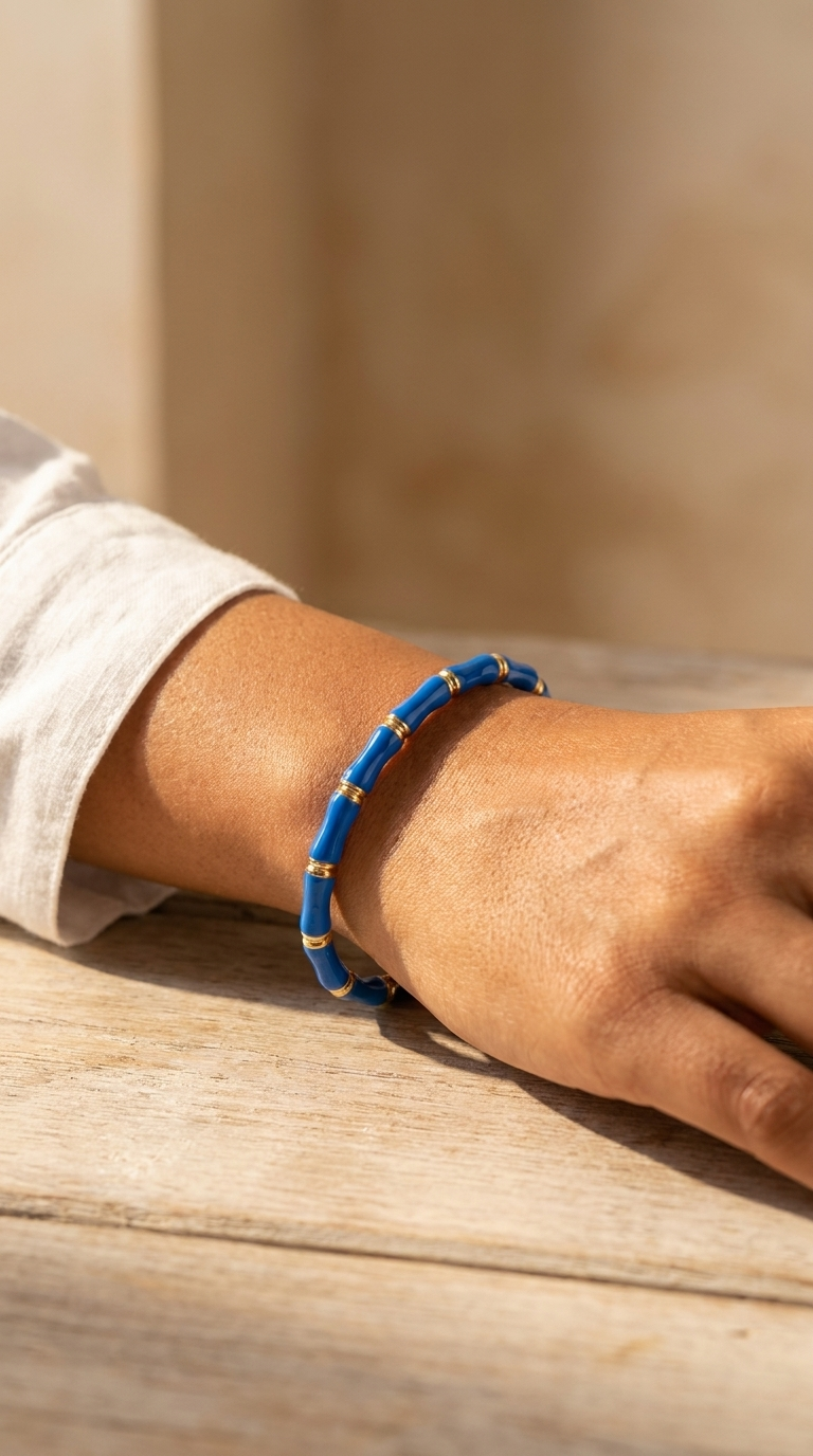 Azure Bamboo Bracelet