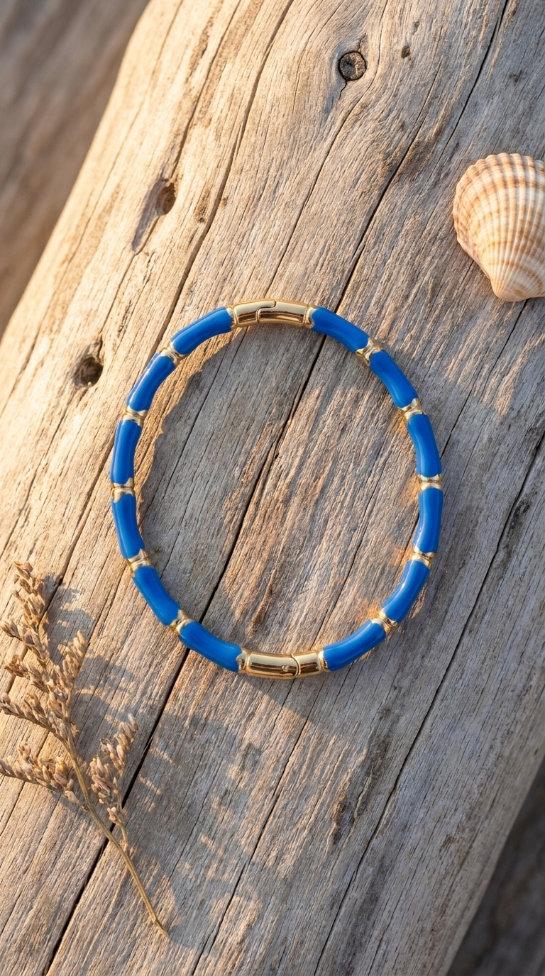 Azure Bamboo Bracelet