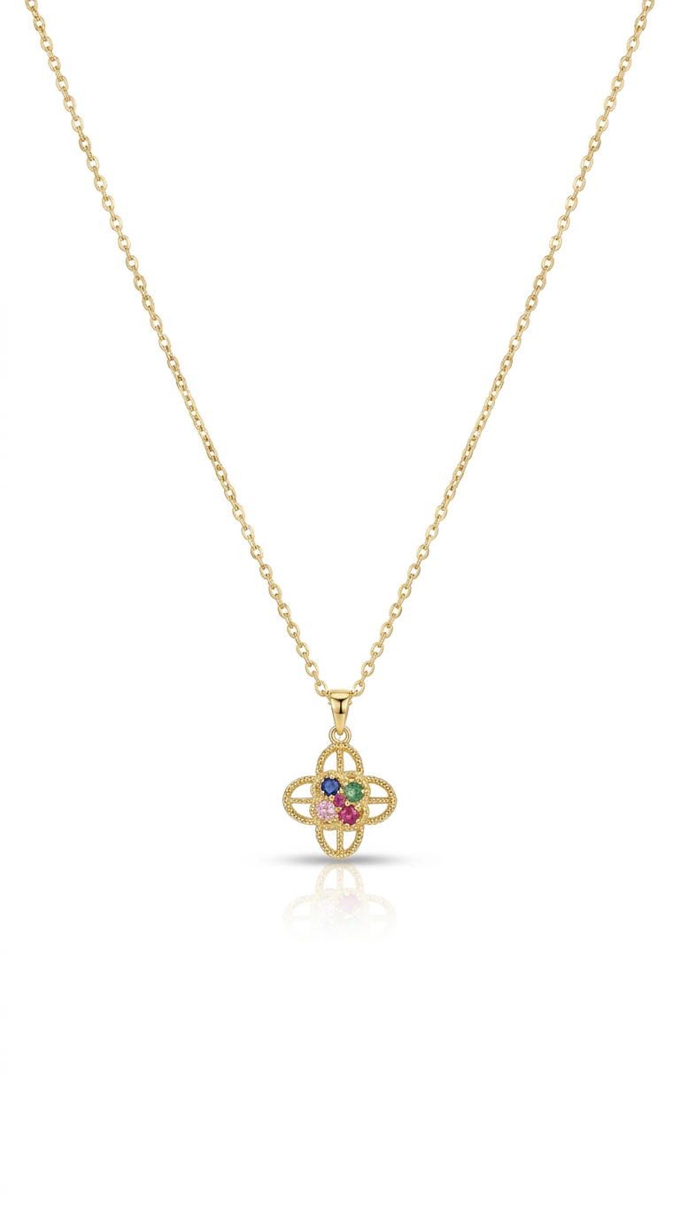 Confetti Clover Necklace