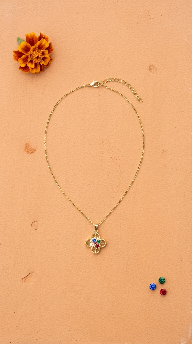 Confetti Clover Necklace