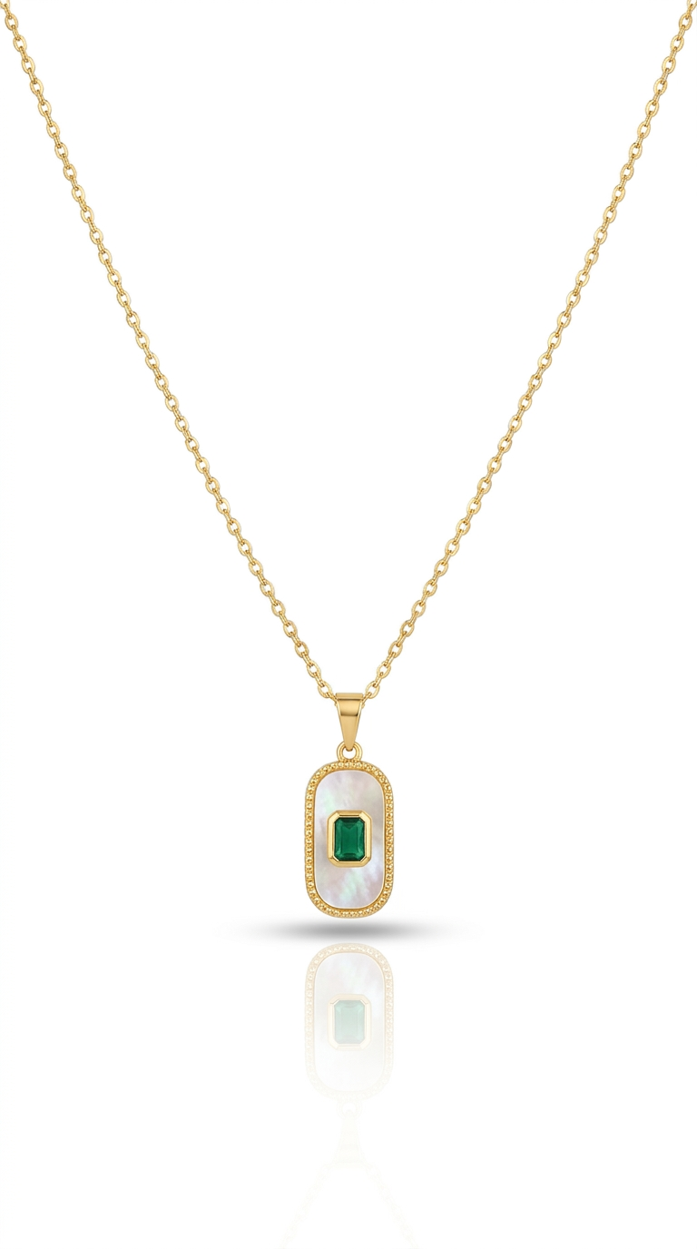 Emerald Tablet Necklace