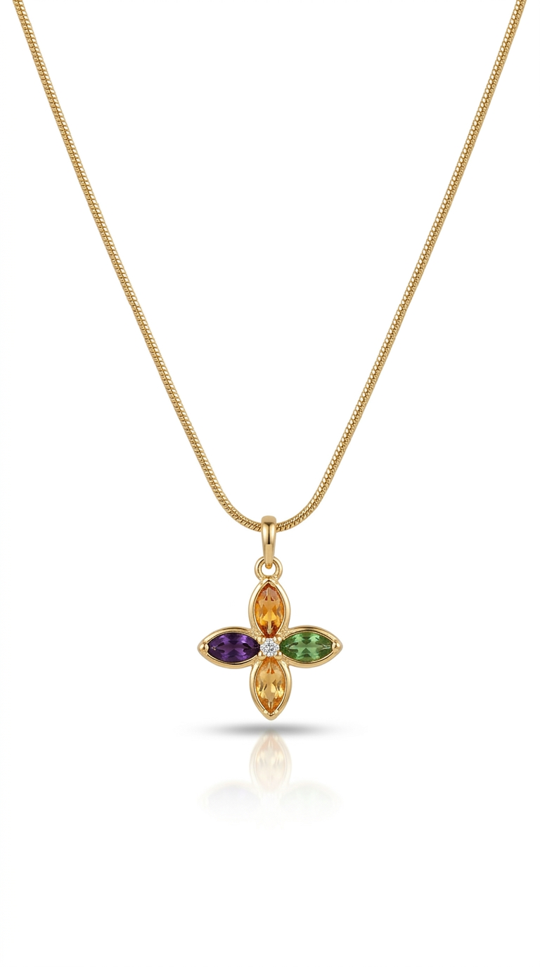 Gemstone Bloom Necklace