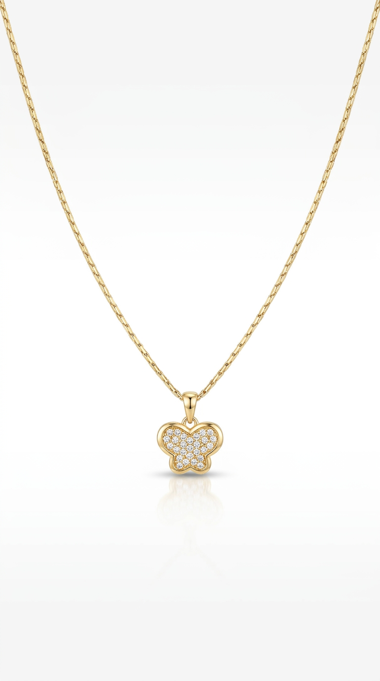 Pavé Butterfly Necklace