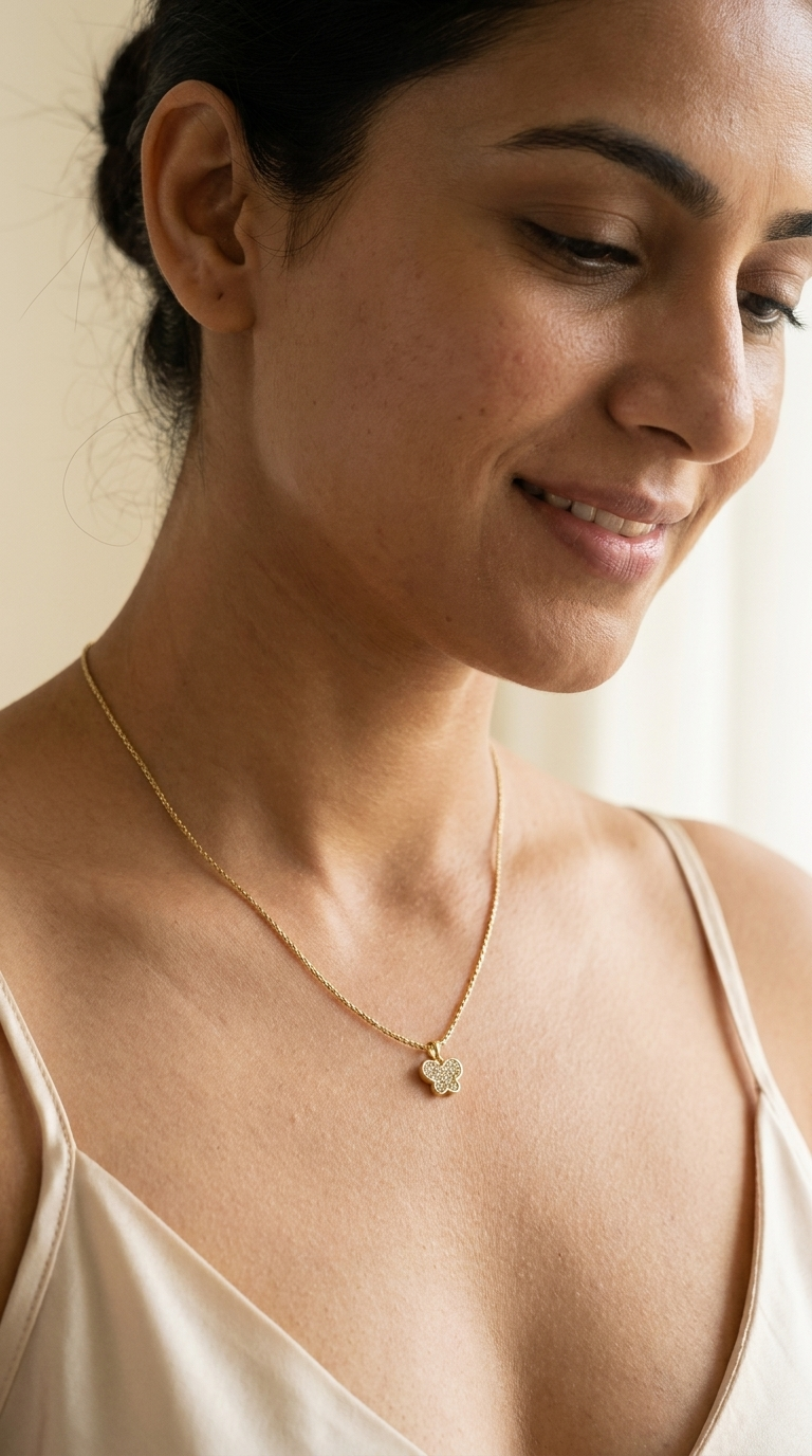 Pavé Butterfly Necklace