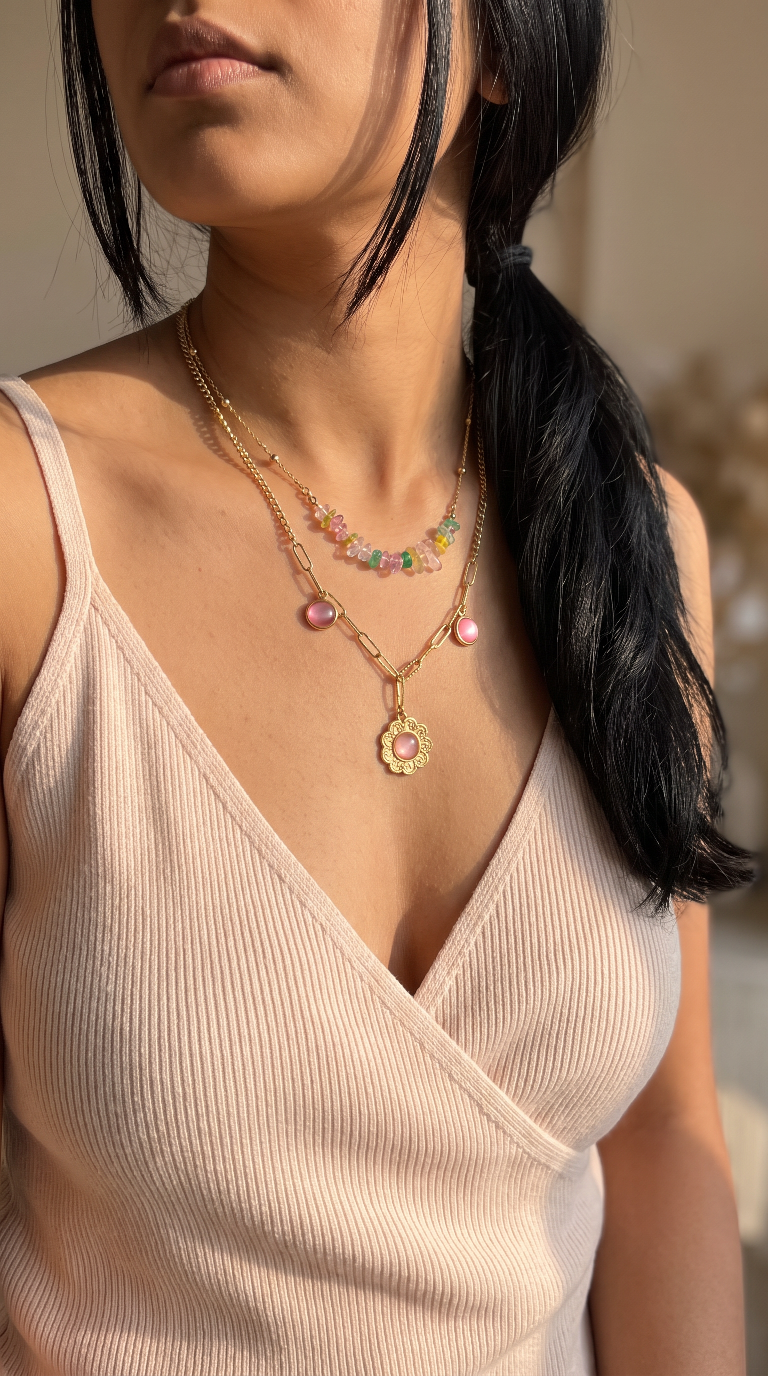 Tourmaline Garden Layered Necklace
