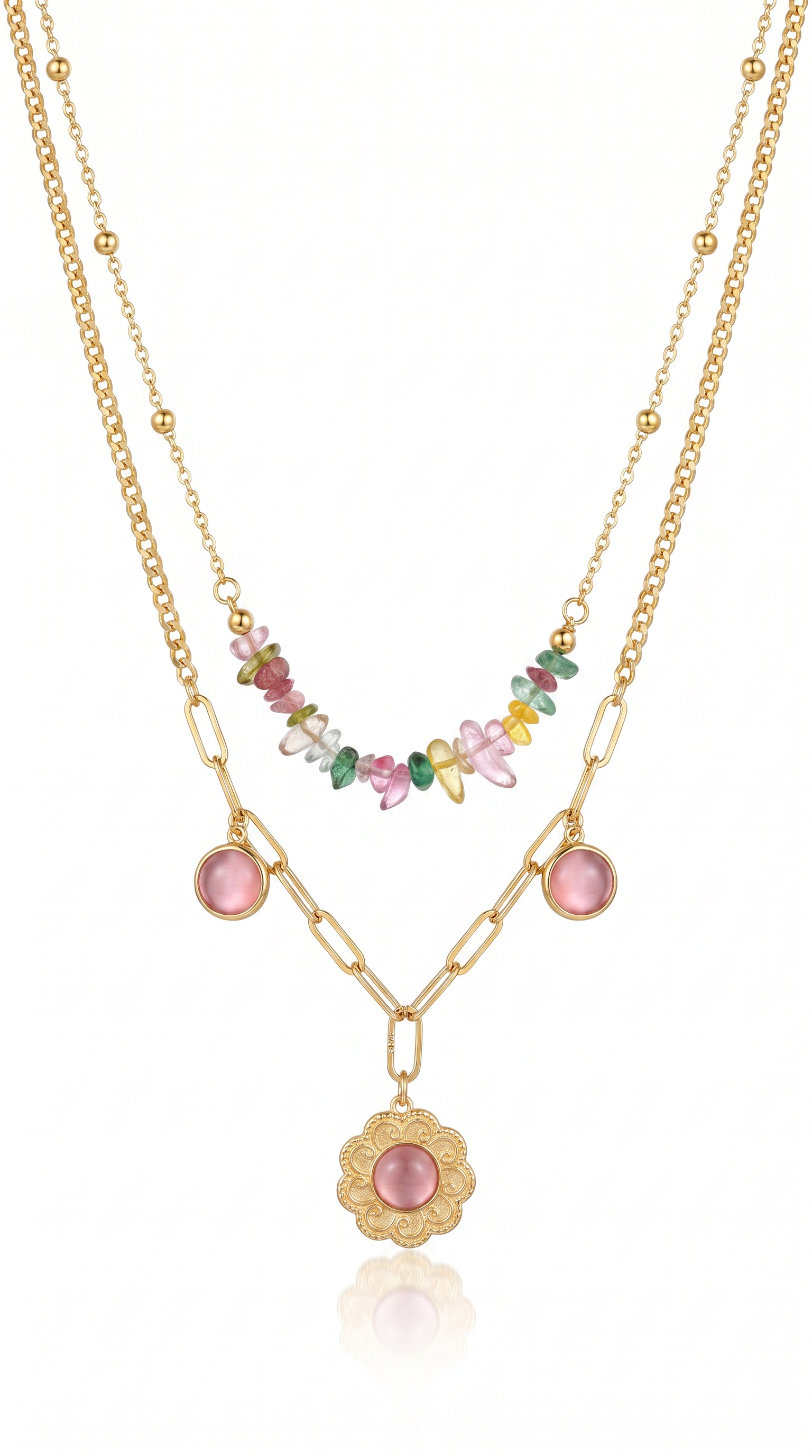Tourmaline Garden Layered Necklace